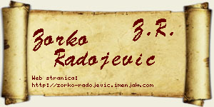 Zorko Radojević vizit kartica